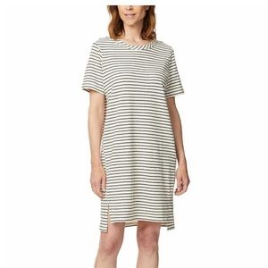 Buffalo Ladies Striped Dress Short Sleeve Black and White Large L